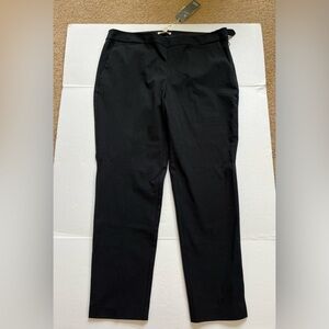 Eileen Fisher Organic Cotton Bistretch Twill Black Pants Sz M New with Flaw